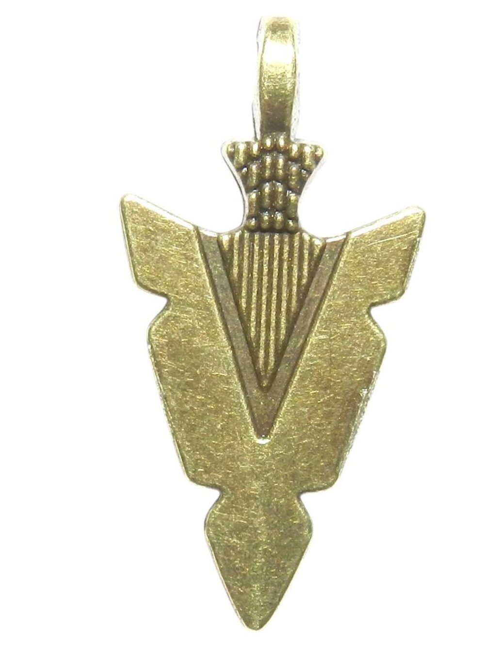 Antiqued Bronze 31mm Arrowhead Metal Focal Pendant 1pc M918